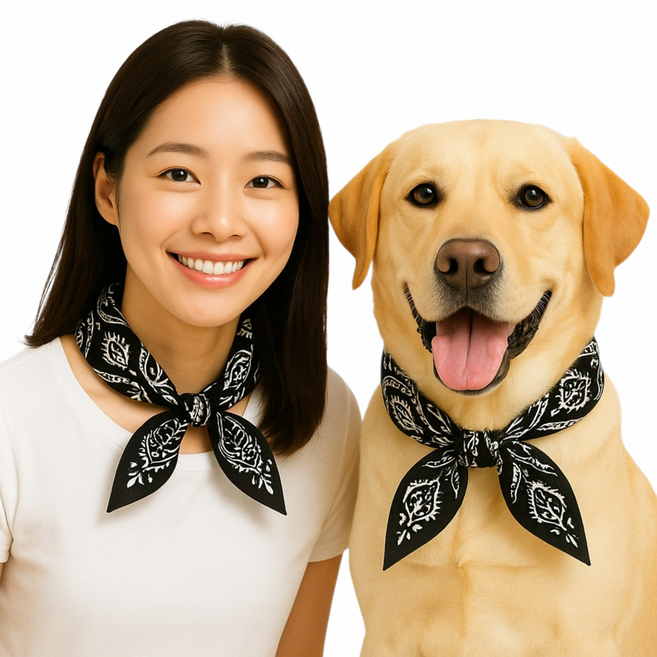 그램도그 강아지 쿨스카프 쿨링 넥쿨러, 1개, 블랙