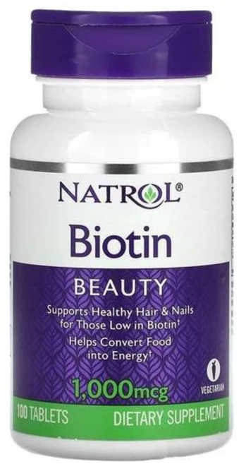 미국직구 Natrol 나트롤 비오틴 뷰티 1000mcg 100정201749, 1개 - 쿠팡
