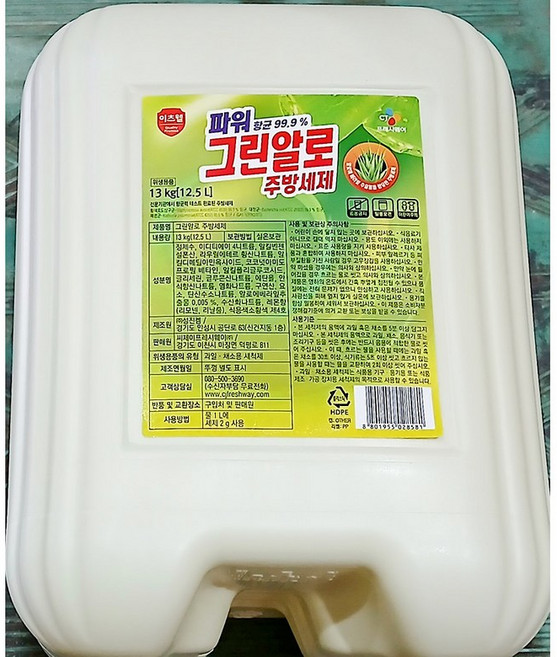 이츠웰 주방 세제 그린알로 13kg 청소, 1개