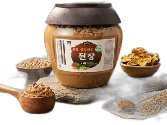 기픈샘 순창 상황버섯 된장 대용량 전통 발효장 구수한 찌개용 된장, 1개, 2kg