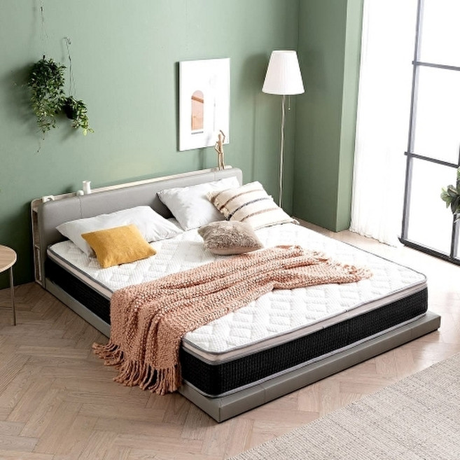 베디스 LED조명 저상형 수납침대 프레임 라지킹(LK), 그레이