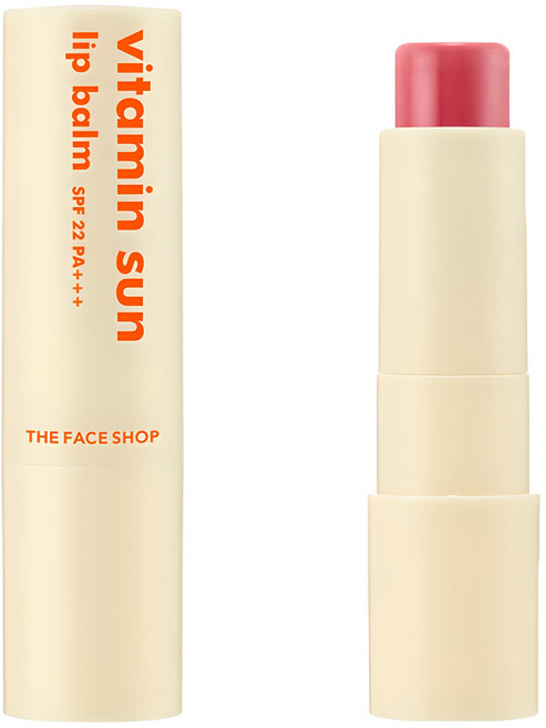 더페이스샵 비타민 선 립밤, 핑크, 3.9g, 1개