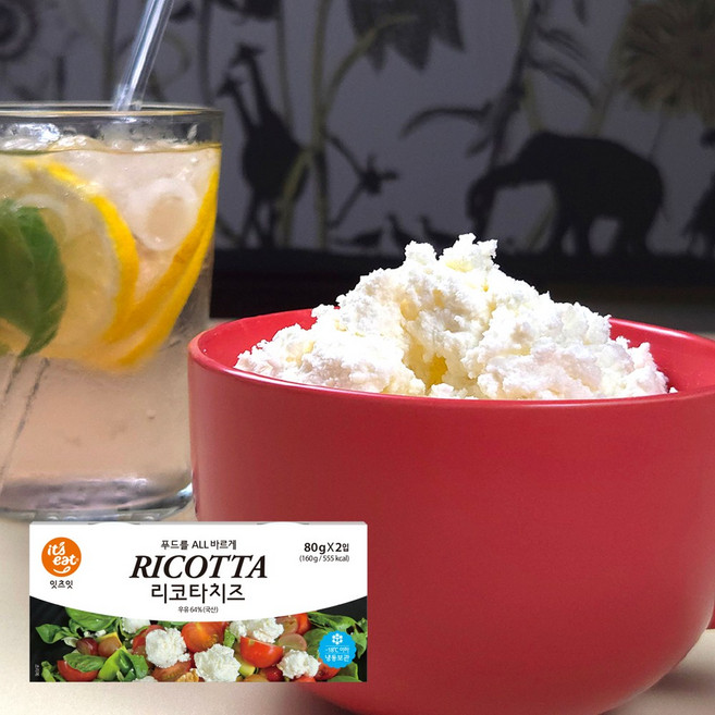제일유업 잇츠잇 수제 자연 리코타 치즈 저지방 지중해식 식단 160g, 2개, 80g