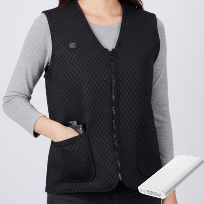 발열조끼 열선 온열 보온 방한조끼 등산 열조끼 USB 골프 낚시