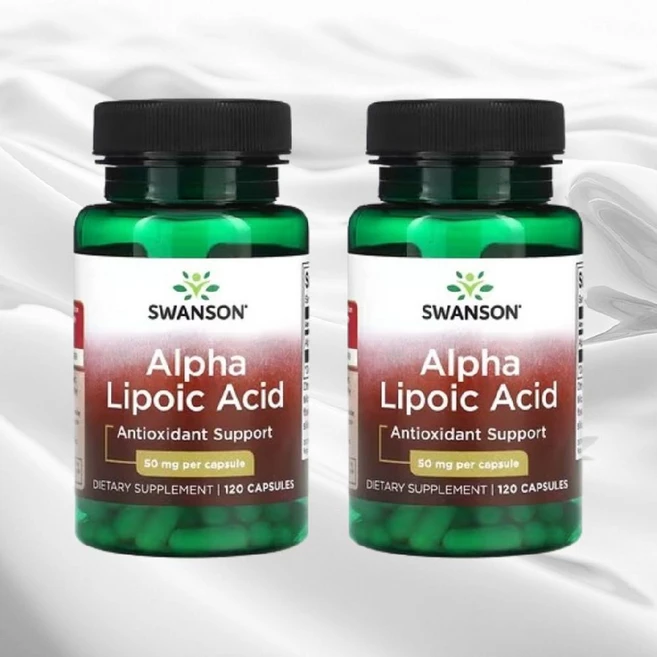 스완슨 알파리포산 알리포산 50mg 120캡슐 2병 alpha Lipoic acid, 2개, 120정 - 쿠팡