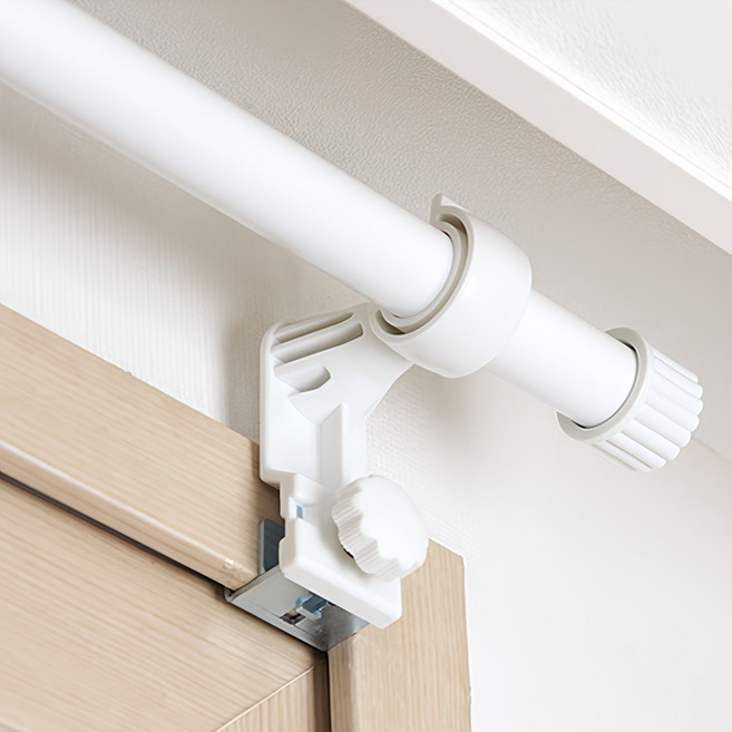 세류홈 퓨어 25mm 커튼봉 + 안뚫어고리 봉 세트, 화이트