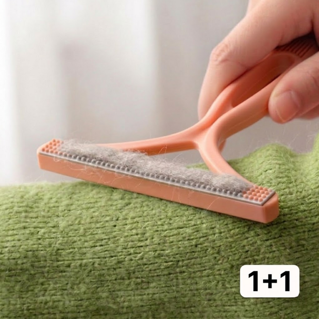 파이알 니트 수동 보풀제거기 옷 세탁소용, 핑크, 1+1