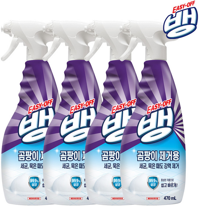 이지오프뱅 곰팡이 살균 강력 세정제 470ml x4개, 없음, 4개