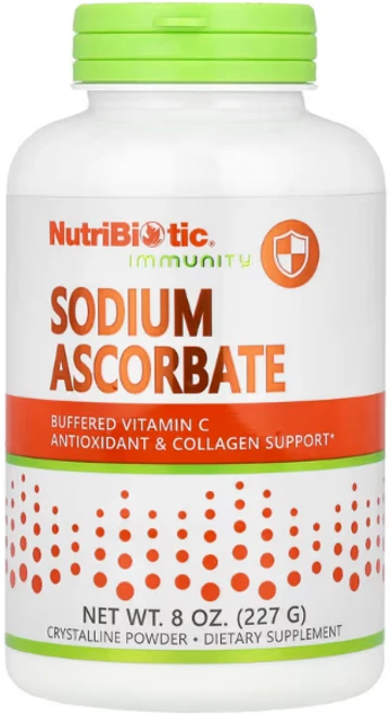 뉴트리바이오틱 소듐 아스코르베이트 비타민 C 크리스탈라인 파우더 비건, 227g, 1개 - 쿠팡