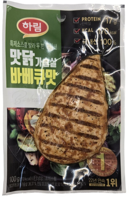 [정연푸드] 하림 맛닭가슴살 바베큐맛 (냉장), 20개, 100g