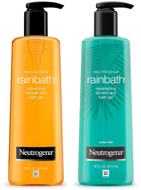 Neutrogena Rainbath 리프레싱 & 클렌징 샤워 & 목욕 젤 부드러운 피부를 위한 모이스처라이징 데일리 바디 워시 및 면도 젤 오션 미스트 및 오리지널 향을 포