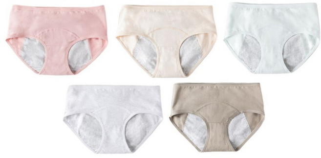 황쓰웨어 여성 완벽 방수 생리팬티 요실금팬티 5P