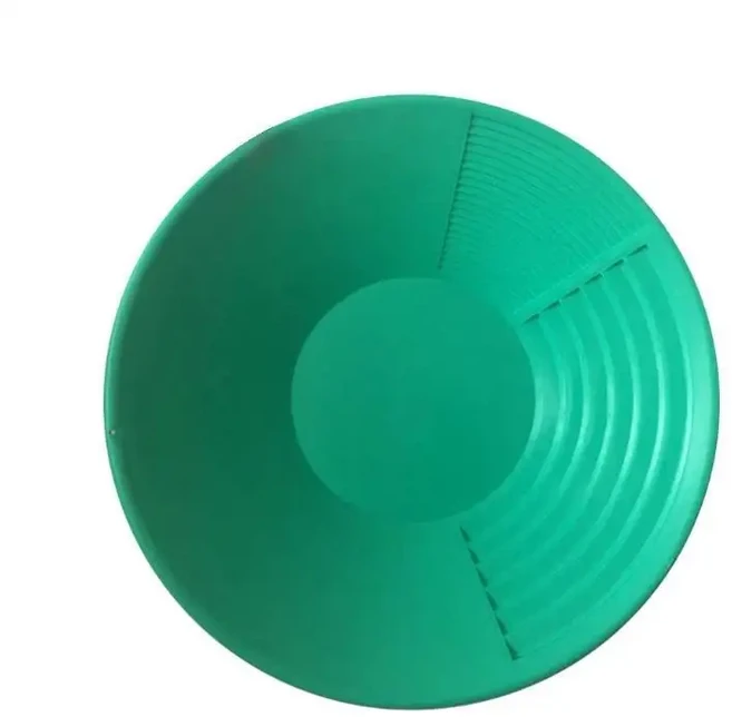 380mm 골드 패닝 팬 ABS 플라스틱 분류기 체 세척 트레이 도구 녹색 탐사 장비 광산 액세서리