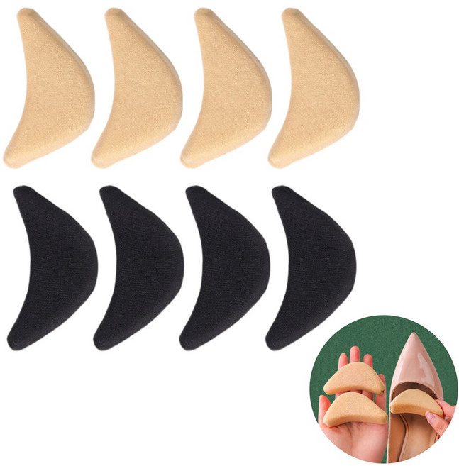 도나토르 여성용 힐 구두 발가락 보호 쿠션2쌍, 4p, 블랙
