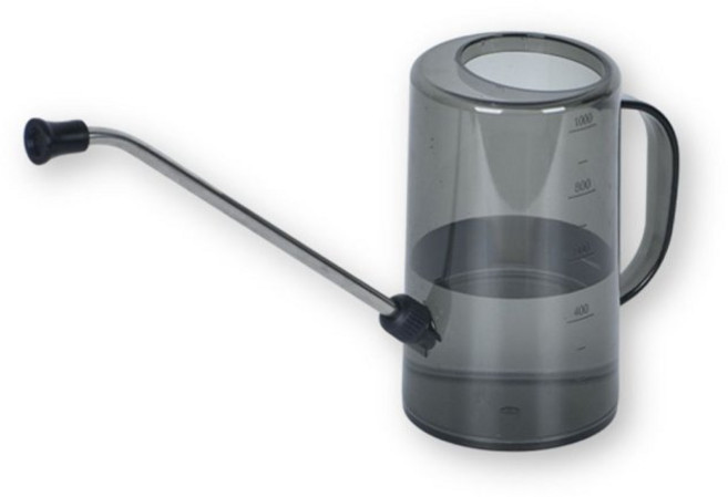 지앤와이 플랜테리어 모던 투명 물조리개 물뿌리개 1L, 그린, 1개