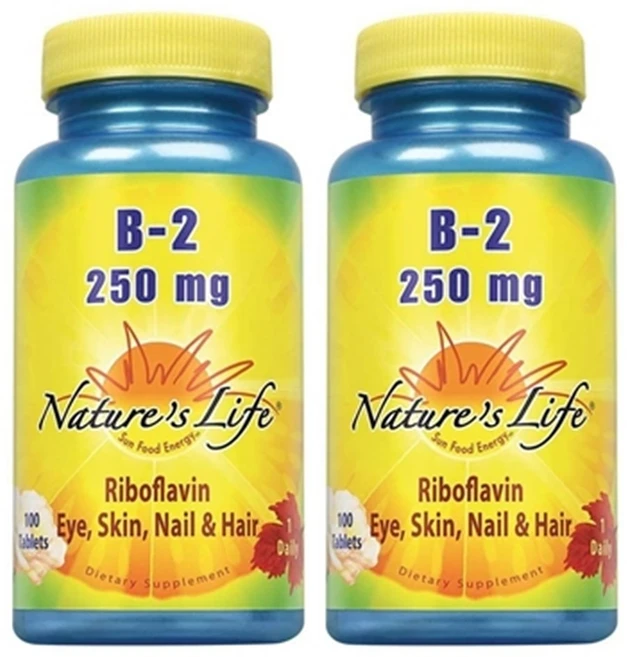 Nature's Life Vitamin B-2 네이처스 라이프 비타민 B-2 250mg 100정 2팩 - 쿠팡