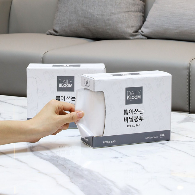 데일리블룸 뽑아쓰는 분리수거 비닐봉투 30L 60매, 1세트