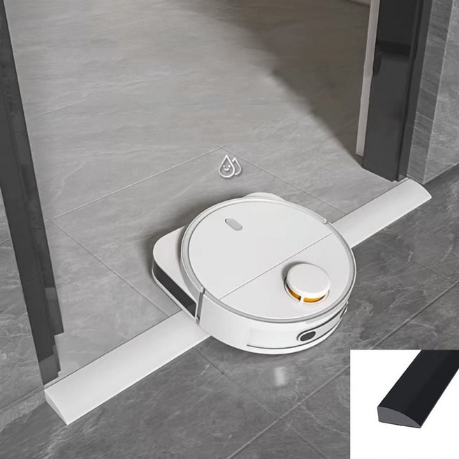 로봇 청소기 문턱 도어 턱받침 1m 실리콘 물막이 1.2cm 문틀 문넉 경사판 단차, 1.2cm_화이트, 1개