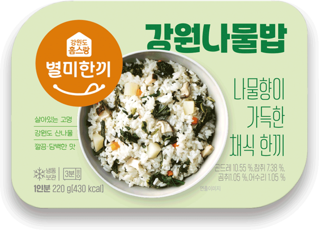 [홈스랑] 강원나물밥 간편식 200g x 1팩, 1개
