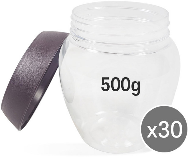 단지 플라스틱 항아리 젓갈 장아찌 담금통 (500g 30개), 30개