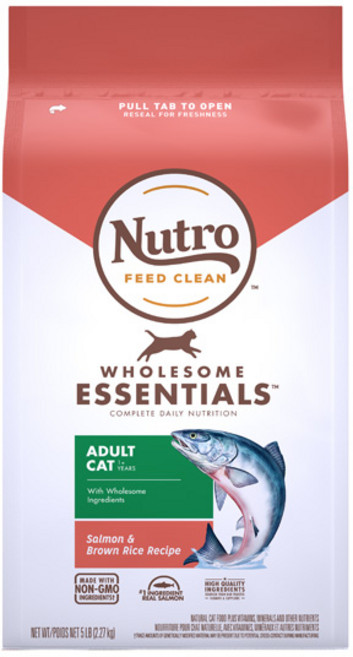 뉴트로 어덜트 연어와 현미 고양이 건식사료, 연어+쌀, 2.27kg, 1개