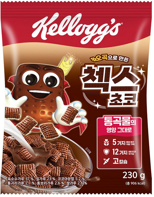 켈로그 오곡으로 만든 첵스 초코 시리얼, 230g, 3개