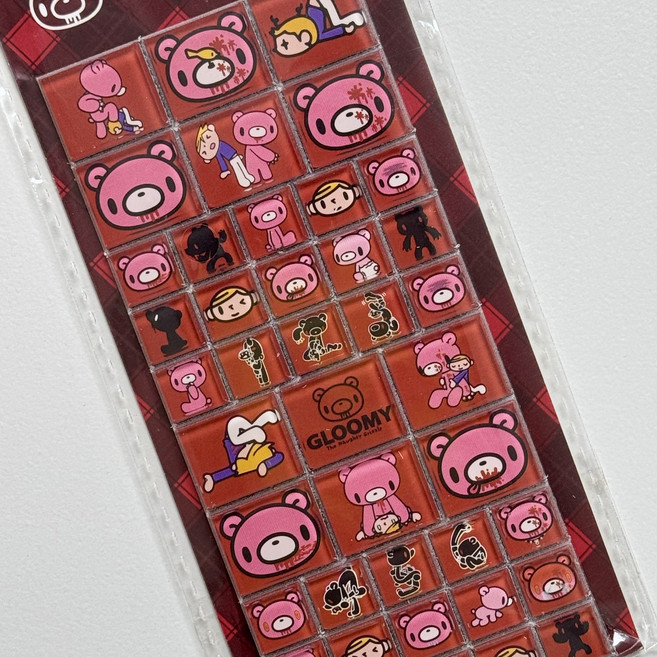 일본 정품 글루미베어 스티커 다이어리꾸미기 폰꾸 타일스티커