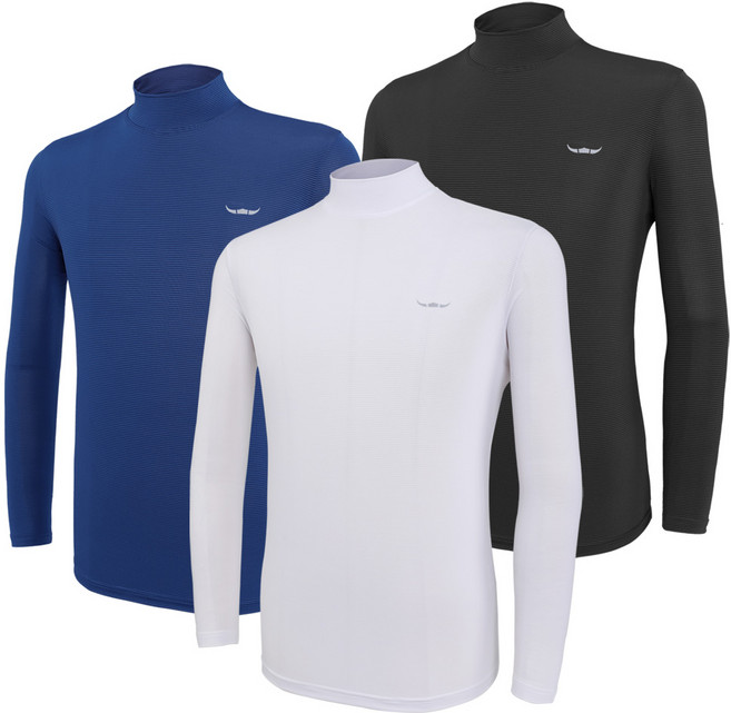 [BFL] (1+1+1) 콜드플레이스 남성 빅사이즈 기능성 쿨 냉감 스트라이프 긴팔 반목 티셔츠