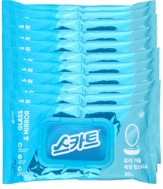 기타 스카트 유리거울 세정티슈 캡형 30매 12개, 상세페이지참조