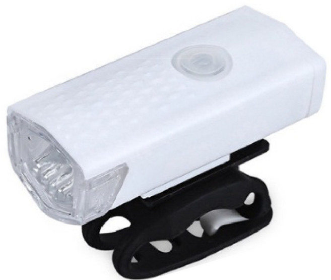 빅세일 충전식 자전거 라이트 후레쉬 랜턴 전조등, 자전거전조등 화이트, 1개