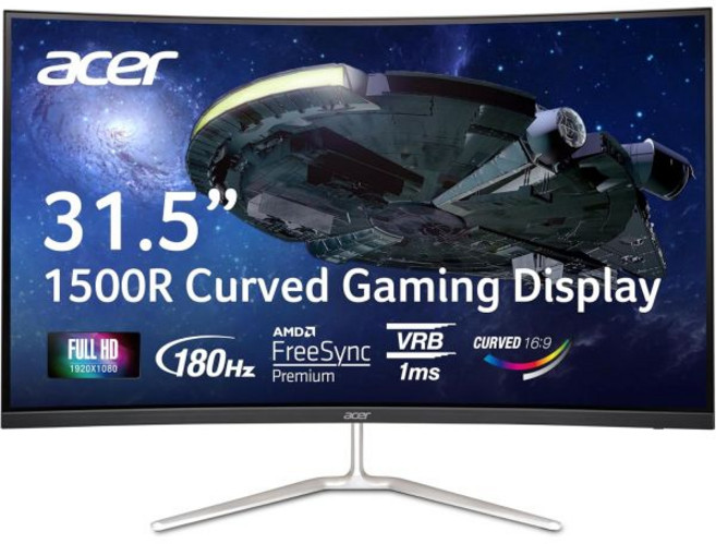 Acer Nitro 34인치 1000R 21:9 커브드 제로프레임 QHD 3440 x 1440 게이밍 모니터 | AMD FreeSync Premium 최대 120Hz 주사율 1, FHD, 31.5-inch