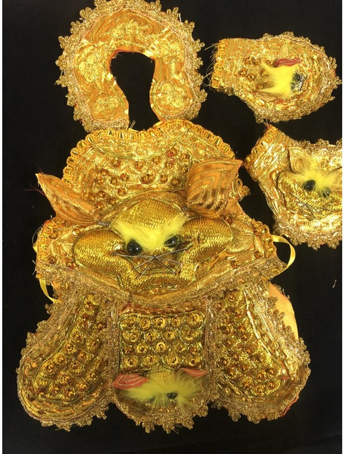 華誠 鱗戰甲 中壇元帥 三太子 1尺3, 金色,8吋8金身穿