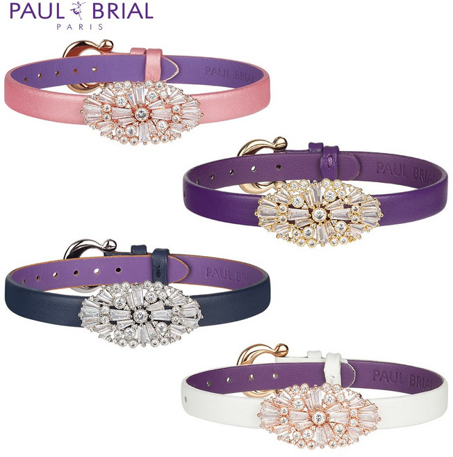 폴브리알 주얼리 BRASS 하프 가죽팔찌