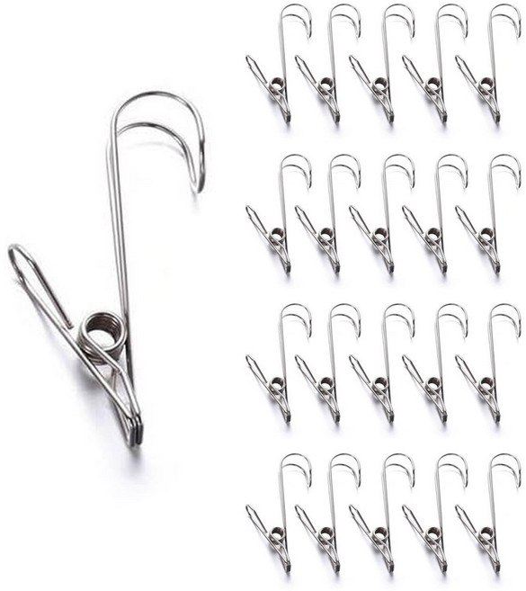 프레쉬어랏 스텐집게 다용도 스틸 와이어 훅 고리 집게, 1개, 01 스텐 다용도 집게