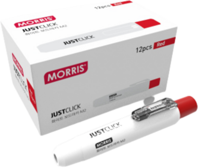 모리스 저스트클릭 보드마카 M2, 적색, 12개