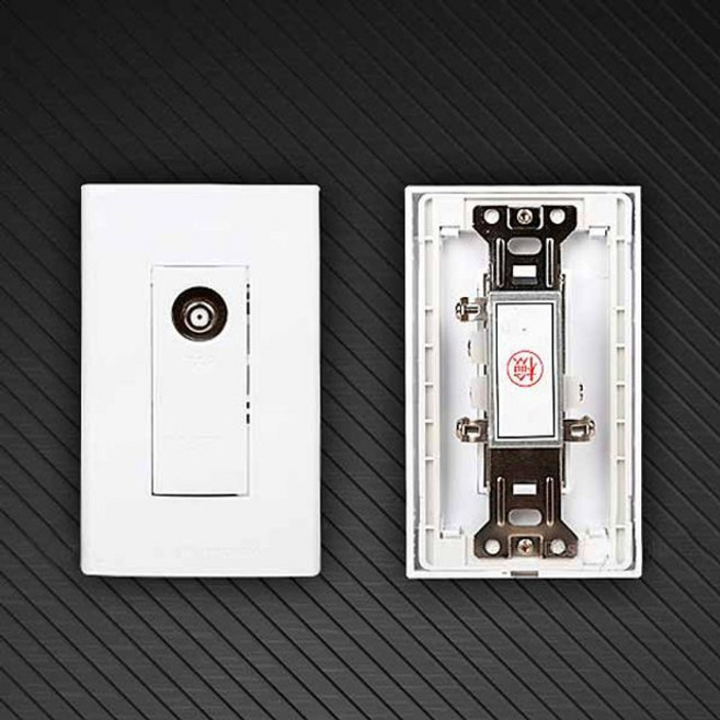 안테나단자 벽면TV아울렛 매립형3구박스