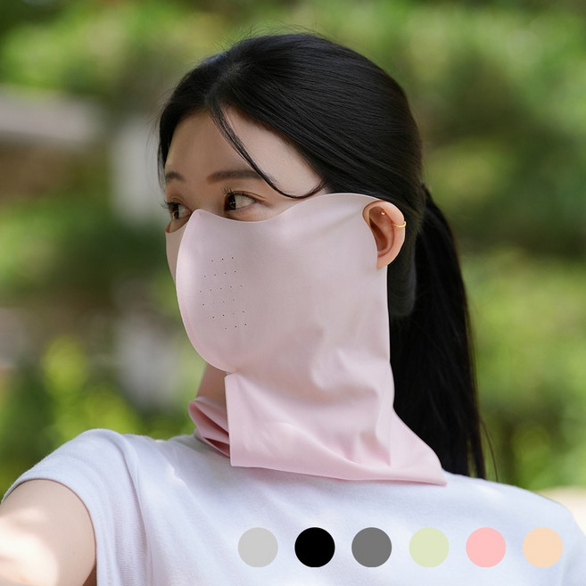 uv 스킨핏 자외선 차단 마스크, 그린, 1개