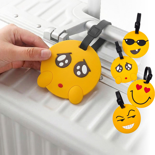 여행 캐리어 이모지네임텍 4종구성 이름표