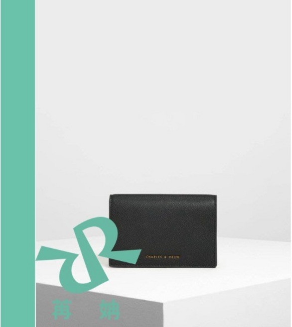 CHARLES & KEITH 經典折疊錢包 CK6-10770358 黑色