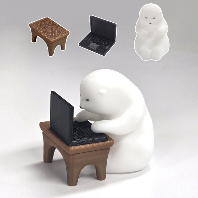 [Gorrrshop] 힐링템 일하는 곰 피규어 차량 실내 사무실 책상 인테리어 데스크테리어 소품 장식품