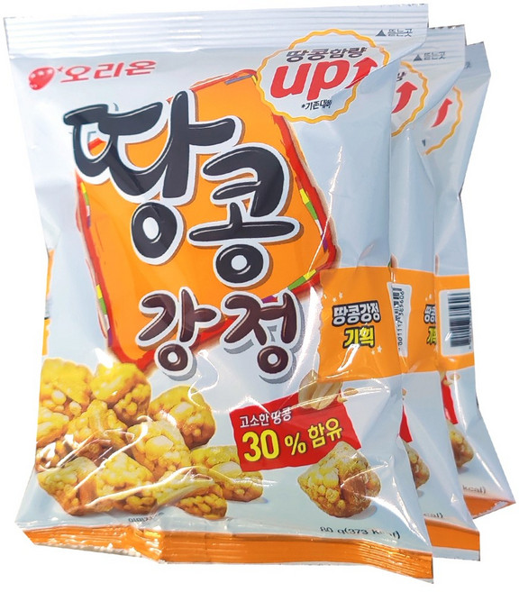 오리온 땅콩 강정 3번들, 240g, 6개