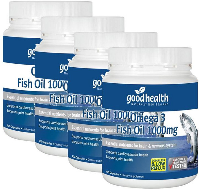 굿헬스 오메가3 피쉬오일 1000mg 캡슐 Good Health Omega 3 Fish Oil, 4개, 400정