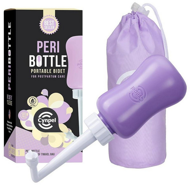 Cynpel Peri Bottle - 산후 및 회 관리 - 여성 또는 남성용 휴대용 여행용 비데 스프레이 - 화장실용 휴대용 제트 스프레이 병 - 출산 후 회복 필수품, Cynpel Peri BOTTLE 보틀 - 남성 또는, Purple