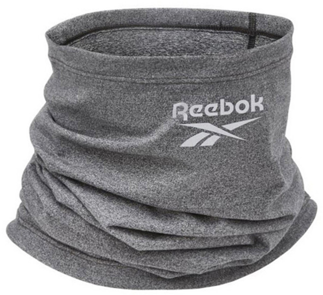 [리복] 동계용 멀티 넥 워머 모자 스카프 두건 반사형 로고, 그레이, 1개