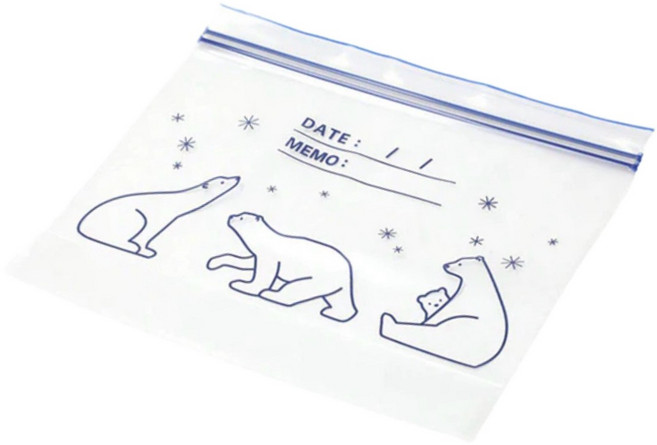 [니토리 일본이케아] 니토리 2중 스탠드형 지퍼백 M L 미디움 M / 다크 블루, 2개, 중(M), 24개입