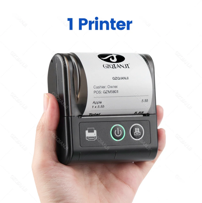 오답노트프린터 감열식프린터 블루투스프린터 스티커 휴대용 소형 비즈니스용 포켓 열전사 프린터 미니 블루투스 영수증 무선 모바일 빌 티켓 기계 Impresora 58mm, [01] New Black, [03] 영국 플매트 카펫 러그, 3) Black - 영국 플러그