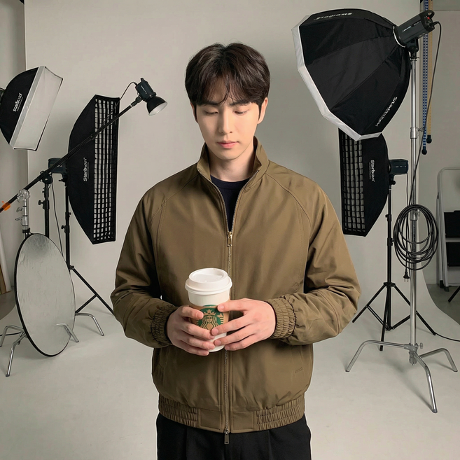 Akimu 남성 스탠드 재킷 투웨어 블루종 집업 자켓