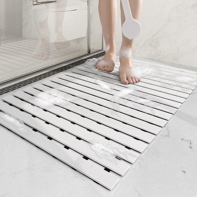 스피세프 화장실 미끄럼방지 매트 욕실매트, 1개, 화이트