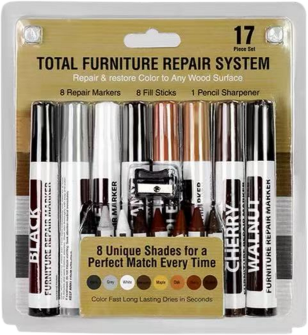 우드 가구 바닥 보수 크레파스 마카펜 흠집 스크래치 찍힘 복원 보수 틈새 메꿈이, 1개