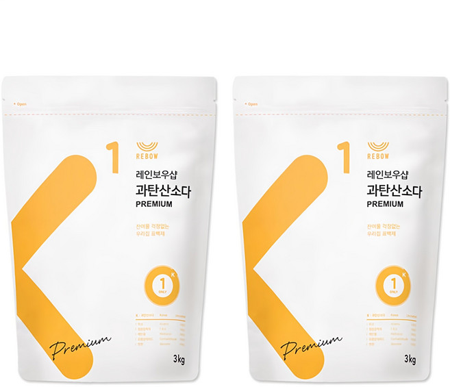 레인보우샵 과탄산소다 프리미엄 산소계 표백제, 3kg, 1개입, 2개